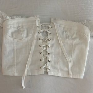 White Adika corset top! Size small in perfect condition.